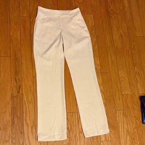 Chic Cream Women's Straight Leg Pants